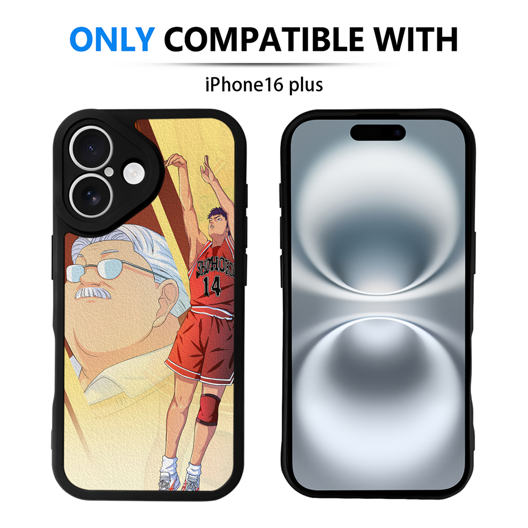 （画像用） SLAM DUNK／スラムダンク 【iPhone 16シリーズ対応】シリコンスマホケース（レザー調） 材質：シリコン